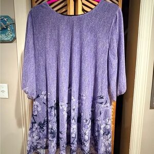 Elegant Purple Floral Women's Top